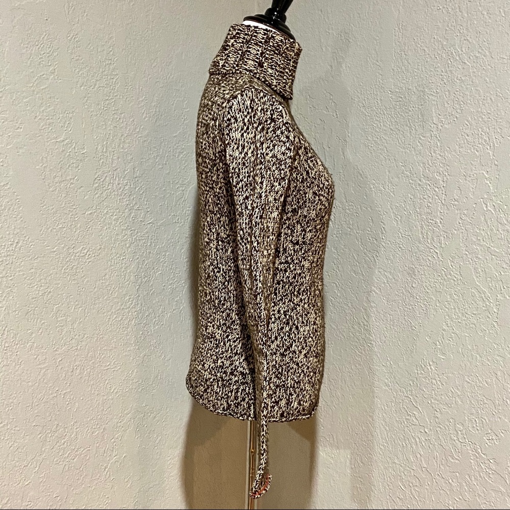 EUC GAP Brown Marled Knit Turtleneck Sweater, XS - Picture 3 of 14
